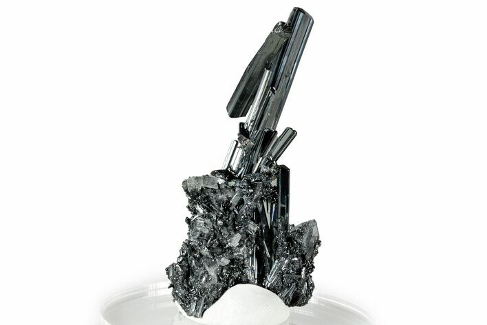 Very Lustrous Metallic Stibnite Crystals - Jiangxi, China #326625